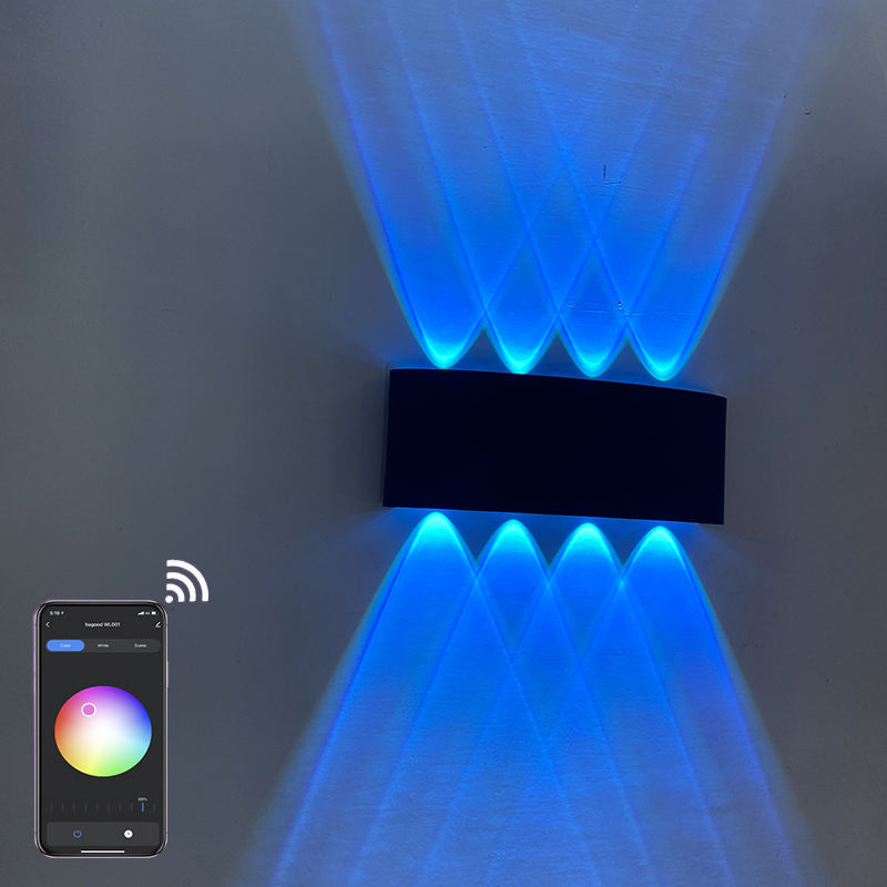 Neueste Tuya 9W/12W Wand Lampe Licht App Steuerung Smart außen Beleuchtung Acryl Wand Montiert Licht led Smart Wand Lampen Leuchte