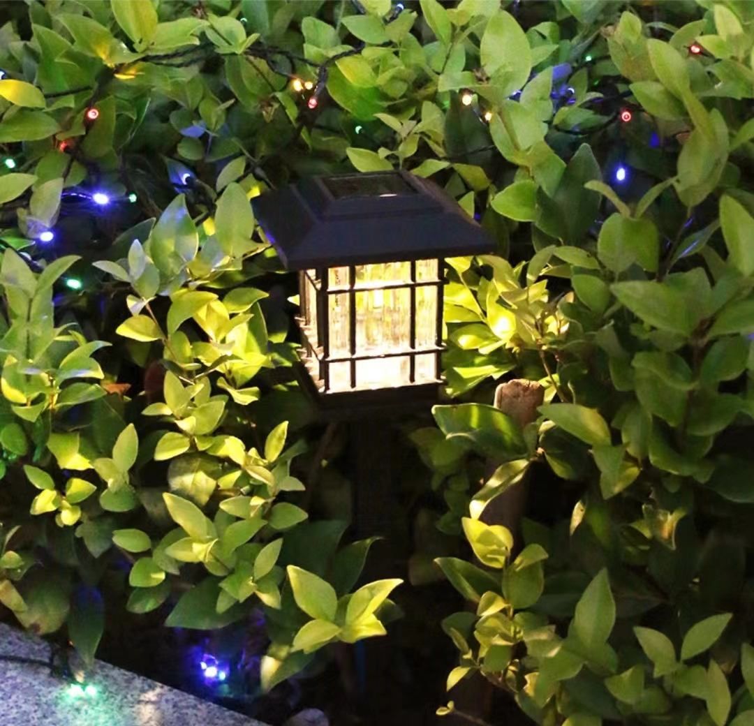 5LED Solar Hof Lampe Rasen Boden Lampe Garten Solar Lampe Garten Spalier im Freien antike Raum Licht Dekoration amerikanischen Stil 