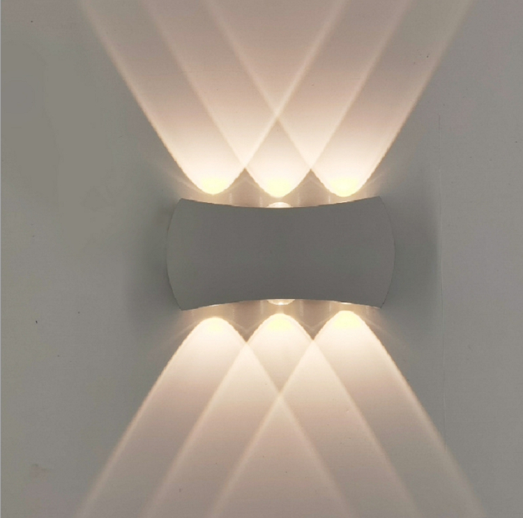 4W 6W 8W moderne minimalistische Innen-Außen-Hotel-Gang-Korridor-Tür-Treppenhaus-Veranda-Mond-Form-LED-Wandleuchte
