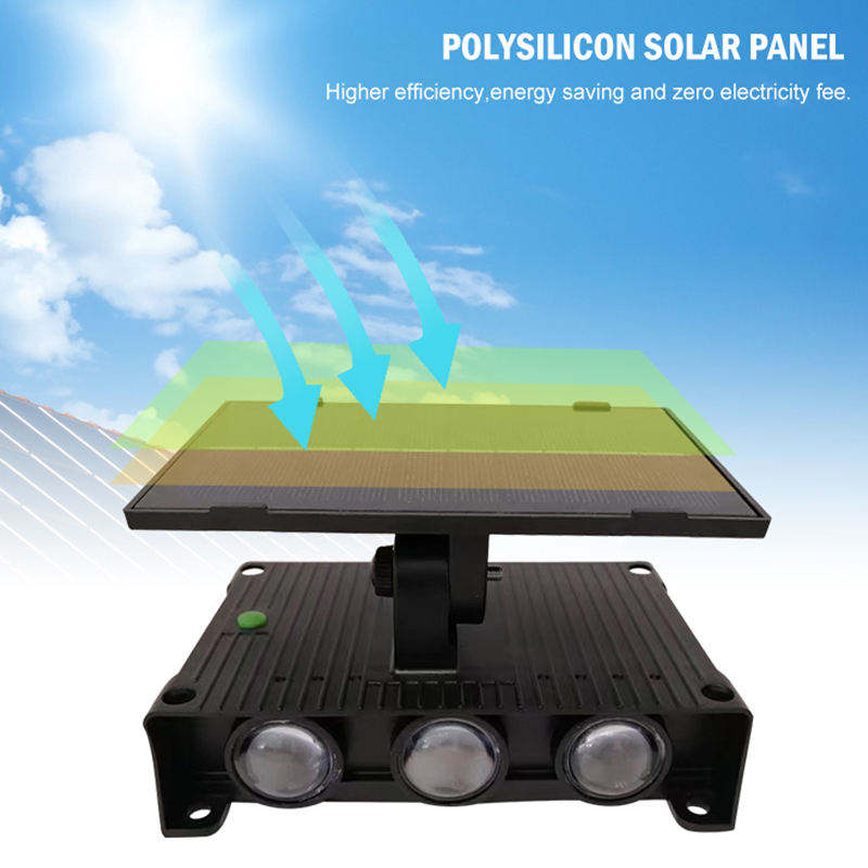 Hohe helle Zaun Outdoor LED Solarbetriebene wasserdichte Wand Solarleuchte für Garten Sicherheit Wandleuchte Solarleuchte