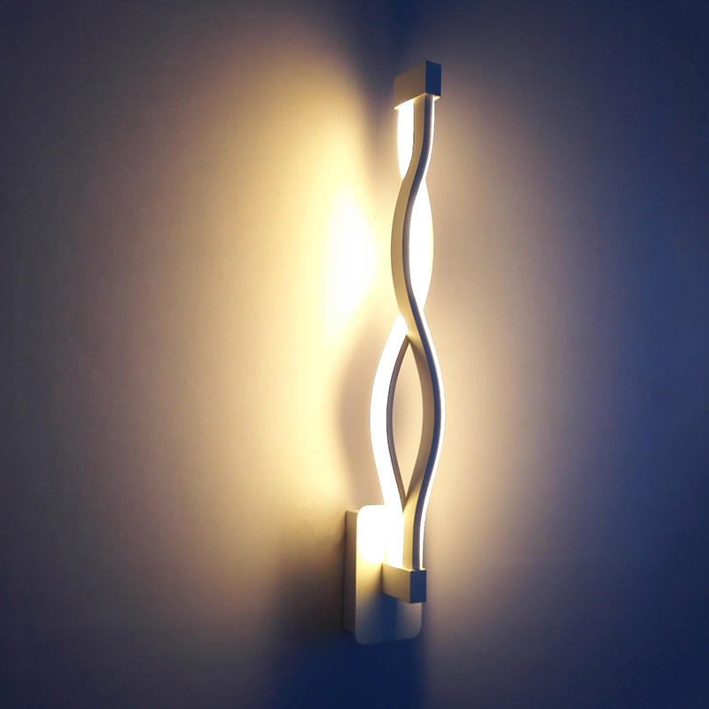 AC 85–265 V, moderne Hausdekoration, Wellenform, Aluminium, Up Down LED-Wandleuchte, LED-Wandleuchte für den Innenbereich, Urlaubsgirlandenlicht