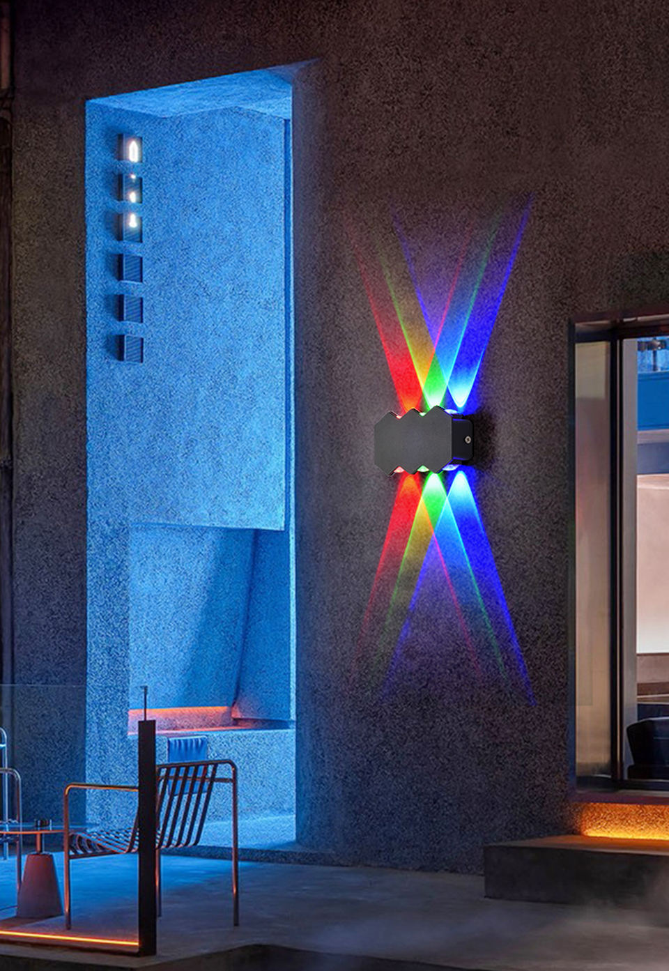 Moderne, einfache, kreative, wasserdichte Wandleuchte für den Außenbereich, LED-Hoflampen, Torlampe, Terrassengarten-Wandleuchte