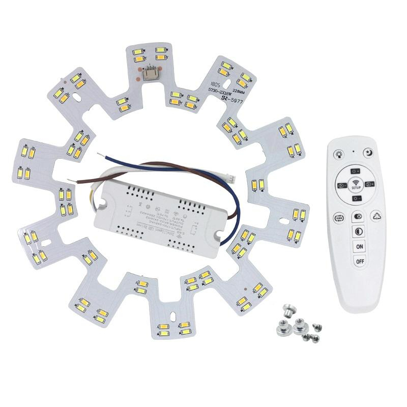 Smart 2.4G Deckenleuchter LED 5730 SMD Chip Ersatzlichtquelle Oberfläche mit Fernbedienung für Wohnzimmer Küche