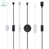 Leitungskabel 303/304/317/301 Dimmer-Netzkabel/Doppelknopfschalter EU-Steckerkabel für LED-Birne/Schreibtischleuchte, USA