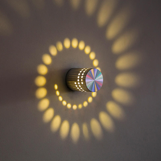 2023 günstiger Preis Nachtlicht Spiralloch RGB LED Wand LED dekorative Lichter