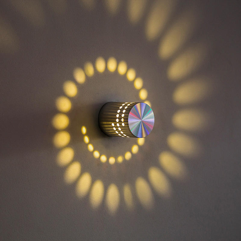 2023 günstiger Preis Nachtlicht Spiralloch RGB LED Wand LED dekorative Lichter