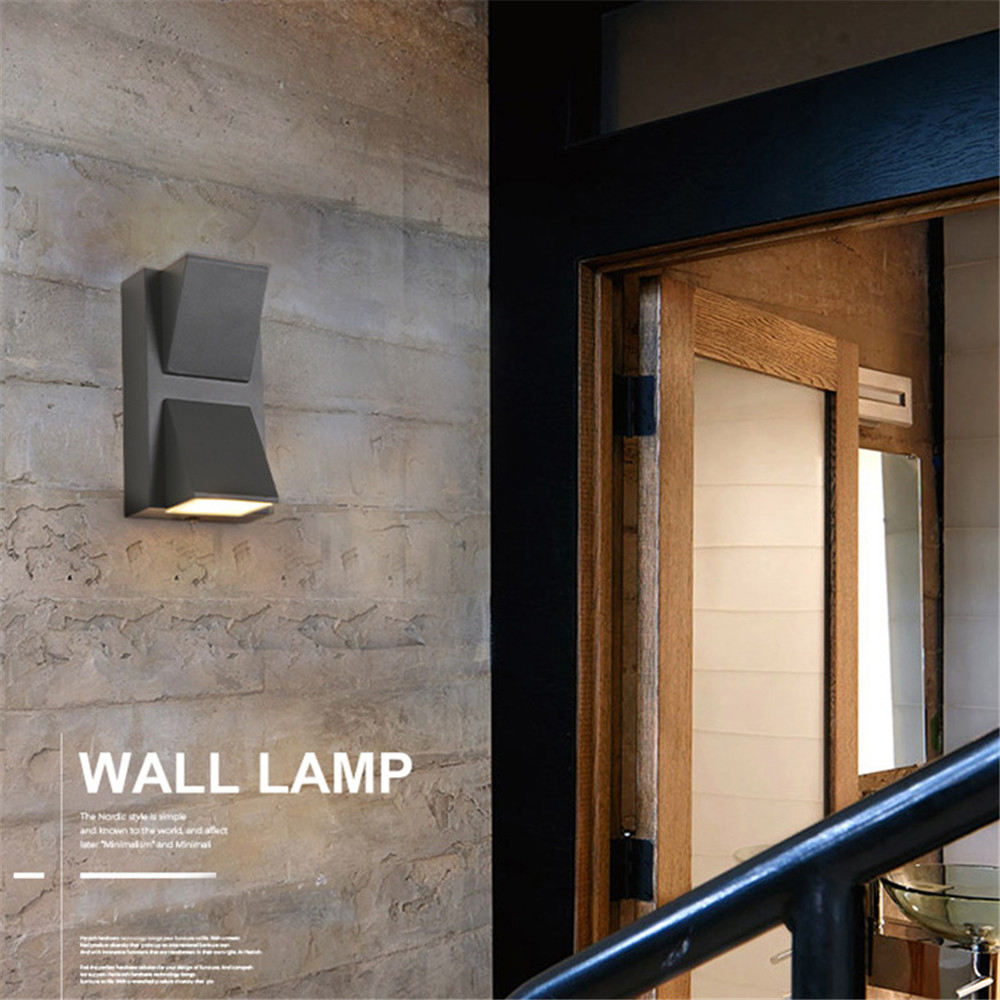 Nordic Wandleuchte 5W 12W LED Wasserdichtes Licht IP65 Wandleuchte Aluminium Beleuchtungskörper für Zuhause Treppen Wohnzimmer