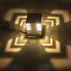 3W LED-Wandleuchte AC85-265V Novelties Leuchtende Wandleuchten mit quadratischem Loch für die Dekoration von Dachbodentreppen