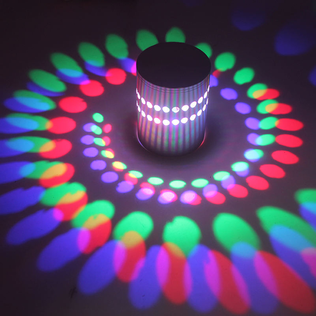 RGB Spirale Loch LED Wand Licht Effekt Wand Lampe Mit Fernbedienung Bunte Wandlamp Für Party Bar Lobby KTV Hause dekoration
