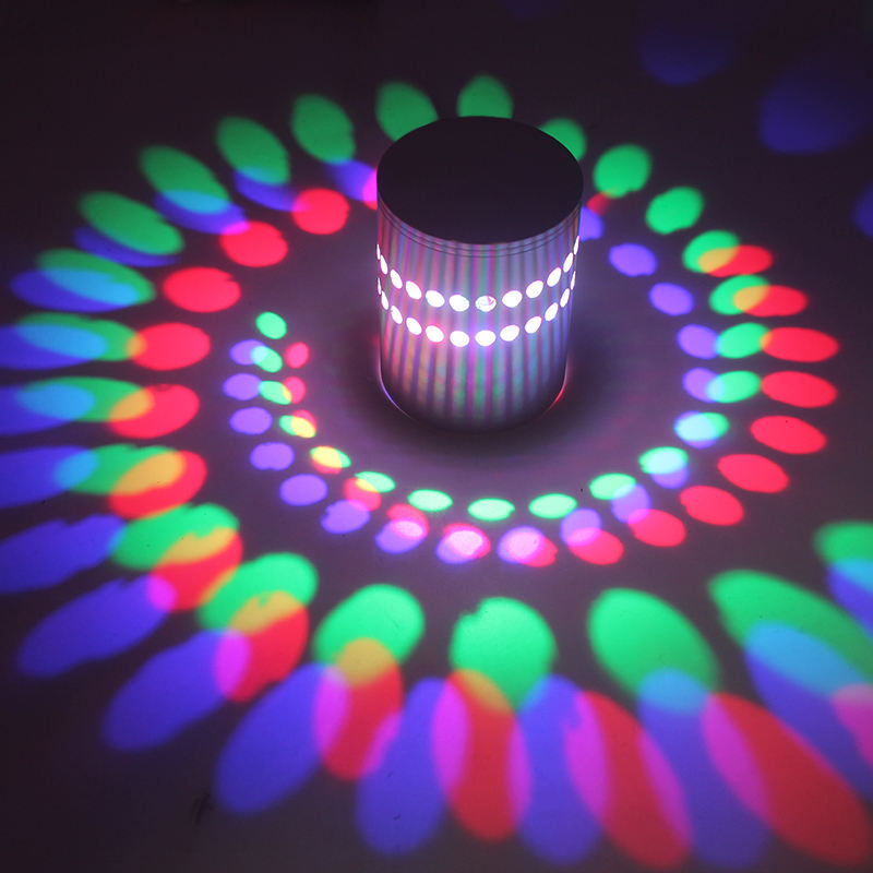 RGB Spirale Loch LED Wand Licht Effekt Wand Lampe Mit Fernbedienung Bunte Wandlamp Für Party Bar Lobby KTV Hause dekoration