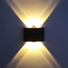 Schwarze 4W ovale LED-Wandleuchte, wasserdichte Outdoor-Garten-Veranda-Wandleuchte