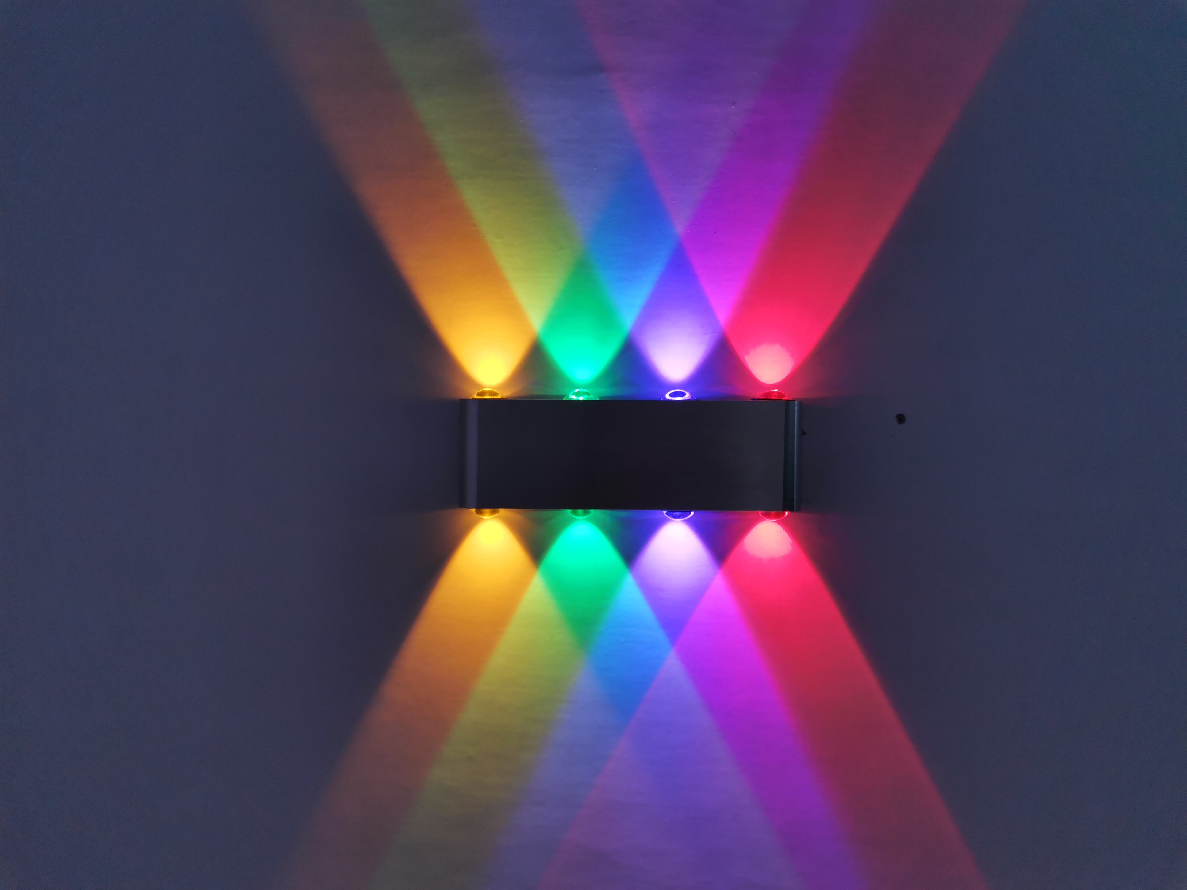 8W Einfaches, energiesparendes Innenlicht im nordischen Stil aus Aluminium, RGB-LED-Wandleuchte, Treppenlicht, Flurlicht