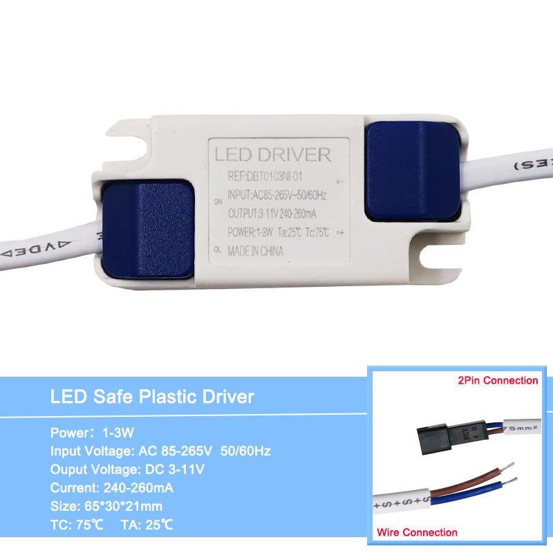 1–36 W sicheres Kunststoffgehäuse, LED-Treiber, Lichttransformator, Konstantstrom-300-mA-Netzteil, Adapter für LED-Lampe/Chip
