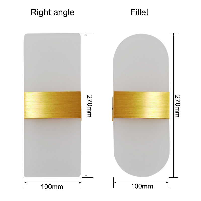 LED-Wandleuchte für Schlafzimmer, Nachttisch, 29 cm, Balkon, Gang, Aluminium, Acryl, Wandleuchte, Flur, Wandleuchte