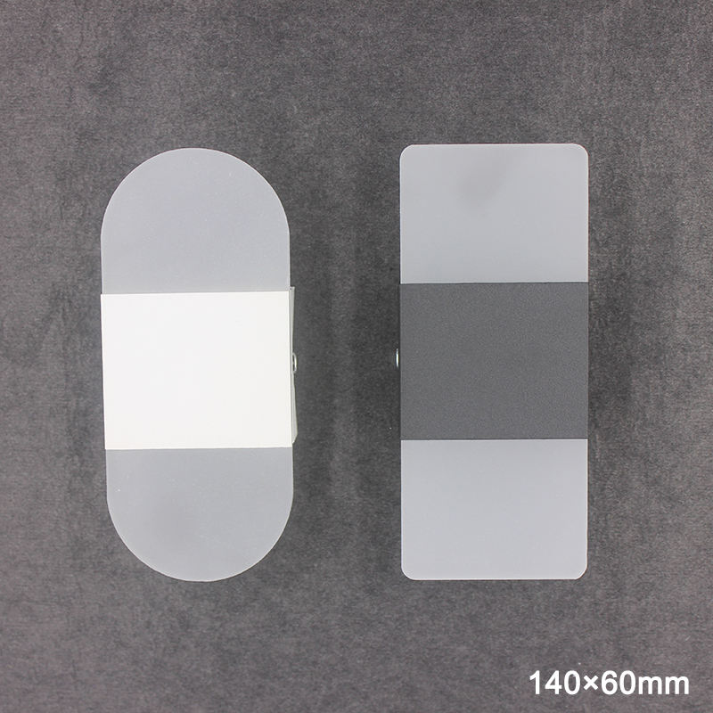 Hotelzimmer hochwertige Wandleuchte für den Innenbereich am Nachttisch, rechtwinklige schwarze Acryl-Wandleuchte, 6 W LED-Wandleuchte zum Neupreis