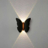 6W Wandleuchte in Schmetterlingsform, Schwarz + Gold, nach oben und unten leuchtende Außenleuchte, für Hof, Garten, Wohnzimmer, Gang, Treppe, Hintergrund, wasserdichte LED-Wandleuchte