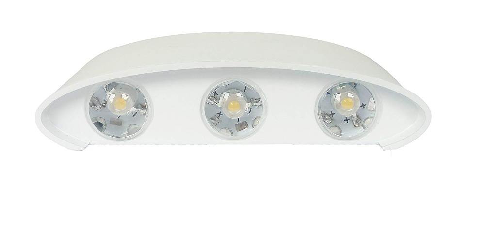 Hagood weiße 6-W-LED-Wandleuchte, bessere wasserdichte Gartenleuchte für den Außenbereich