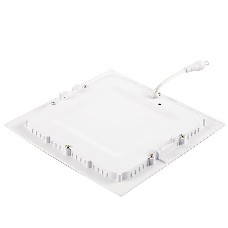 Ultradünne, dimmbare, quadratische LED-Panel-Deckenleuchte mit echter voller Leistung, LED-Downlight, 3 W/4 W/6 W/9 W/12 W/15 W/18 W/24 W, warm/kaltweiß
