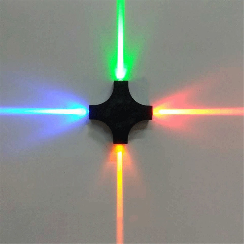 Neueste schwarze 12-W-Kreuzstern-LED-Wandleuchte, wasserdicht für den Garten im Freien