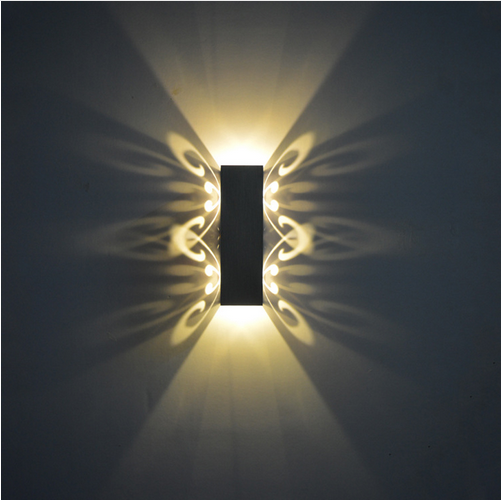 Hochwertige Aluminiumlampe 6W Wandleuchte für den Innenbereich 2W Schmetterling