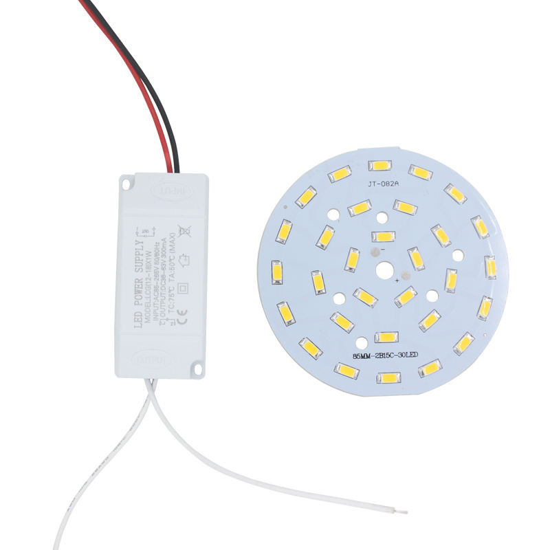 3W 5W 7W 9W 12W 15W 18W 24W SMD5730 Leuchtdiodenchip + Kunststoffgehäuse LED-Treiber-Netzteil für LED-Deckenleuchte