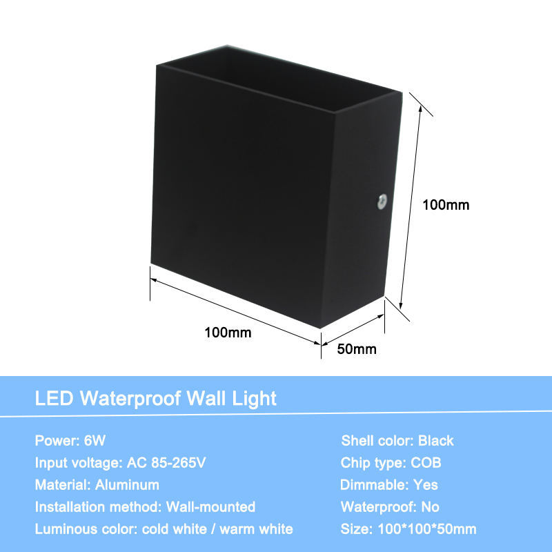 6W Moderne Einfache Kreative Outdoor Wasserdichte Wand Lampe LED Hof Lampen Tor Lampe Terrasse Balkon Garten Wand Licht