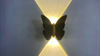 NEUE 6W Hochwertige Lampe Fancy Butterfly Wasserdichte Lampe Black Gold Shell Wandlampe und Nachtlicht im Freien