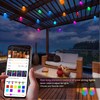 LED-Solar-Lichterkette, Weihnachtsdekoration, Glühbirne, IP65, wasserdicht, Terrassenlampe, Urlaubsgirlande für Gartenmöbel im Freien
