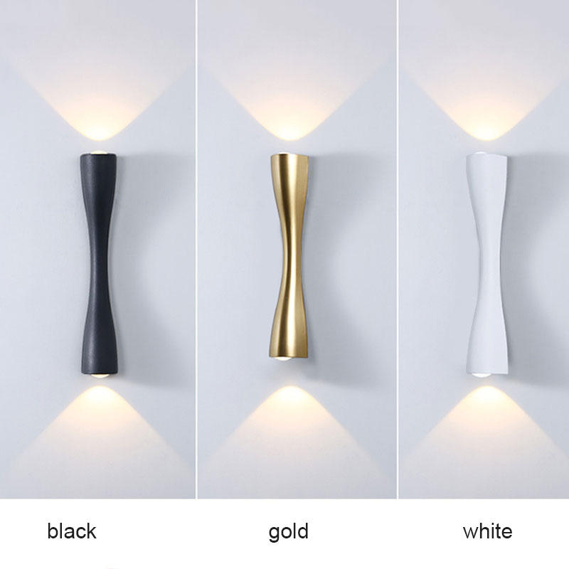 Groothandel Mode Decorate Indoor Schwarz Gold Aluminium Acryl Ijzer Woonkamer LED Moderne Wandleuchte