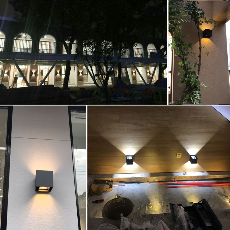 Industrieller Stil, 12 W, AC85–265 V, wasserdicht, IP65, verstellbarer Strahl, Aluminium, für den Außenbereich, LED-Würfel, wasserdichte Wandleuchte, beliebt