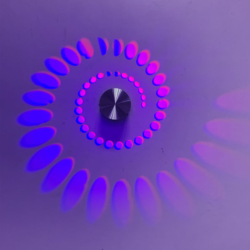 3W RGB mit Controller Spirale Loch Wand Licht Bunte Wandlampen Foyer Party Wohnzimmer Korridor Dekor Innen Beleuchtung Leuchte