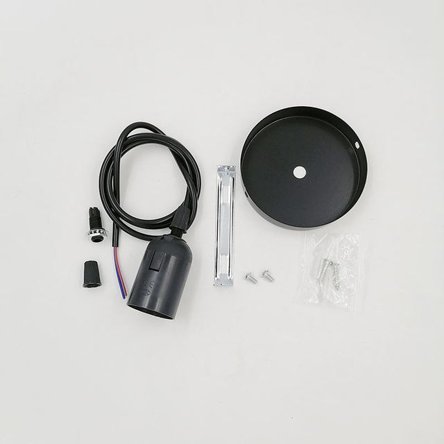 1,8 m/4 m LED-Lampen-Aufhängedraht, DIY-Beleuchtungszubehör, Lampenschirm mit Deckenplatte, E27-Lampenfassung, Kronleuchter-Draht