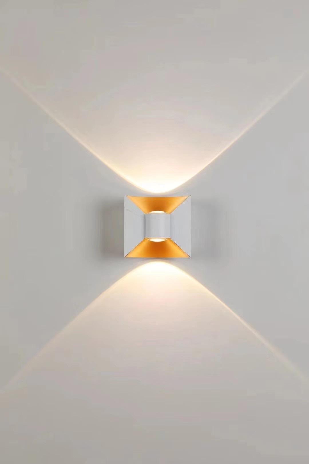 Dekorieren Sie moderne, zeitgenössische Garten-Aluminium-Außenwandleuchten mit LED-Wandleuchten, GU10, 360 Grad