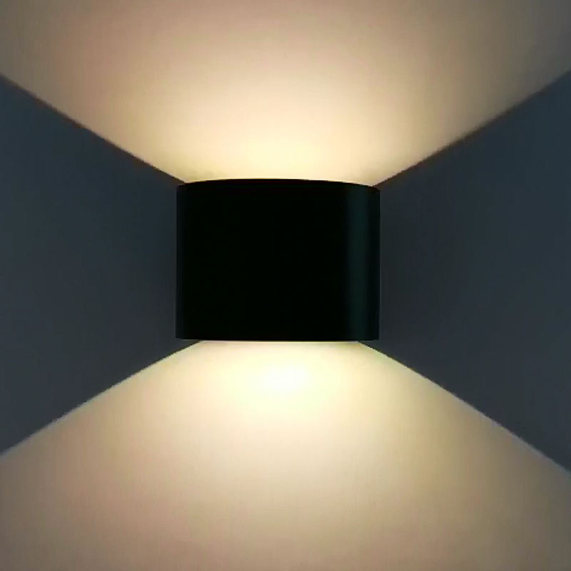 Wasserdichte LED-Wandleuchte im Halbkreis-Design, 6 W, Außenbeleuchtung mit direkt ab Werk erhältlichen Leuchten, Wandlampen und Lampen