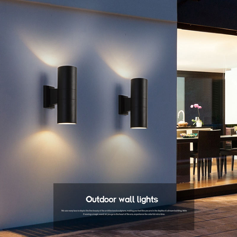 6W 12W COB Up Down Wasserdichte IP65 Veranda Lampe Dual-Head Outdoor Zylinder Indoor Balkon Leuchte Led wand Licht Wand Lampe