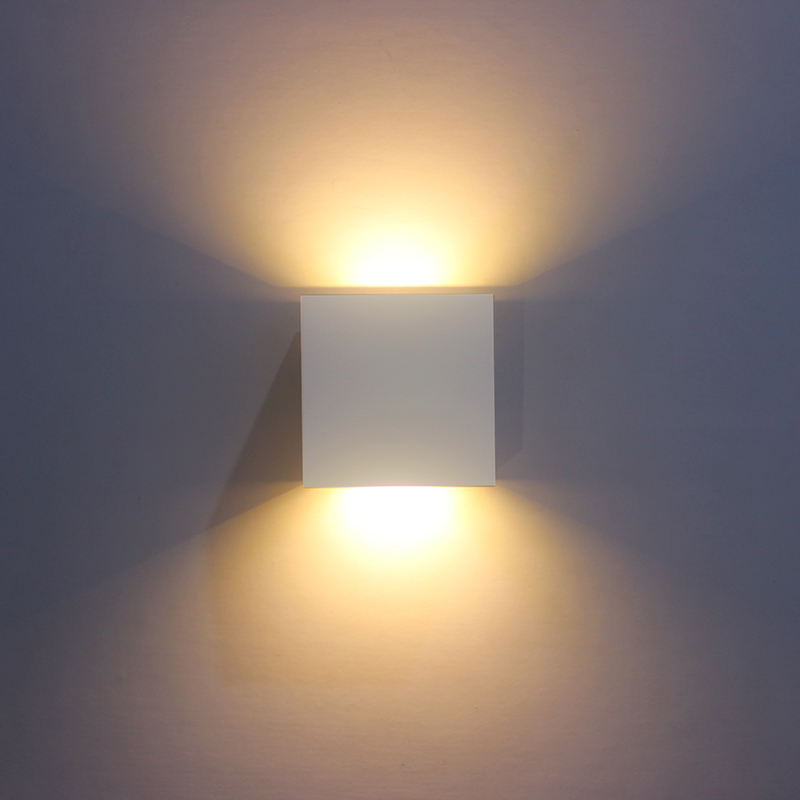 Cube CoB 6W LED Up Down Wandleuchte AC85-265V Schlafzimmer Nachttisch Cube Wandleuchte Innen Aluminium Dekoration Beleuchtungskörper