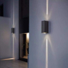 Moderne LED-Lampe, schwarzes Muschellicht, wasserdichte Wandleuchte und Nachtlicht im Freien, Auf- und Ab-Wandleuchten für Zuhause