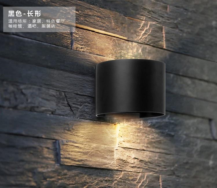Wasserdichte Halbkreis-Design-LED-Wandleuchte, 6 W, Außenbeleuchtung mit Fabrik-Direktpreis-Befestigungen, Licht-Lampen-Wandleuchte