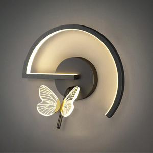 Schmetterling Wand Lampe Luxus Schlafzimmer Nacht Moderne Minimalistischen Wohnzimmer Hintergrund Nordic Kreative Gang Korridor TV Innen