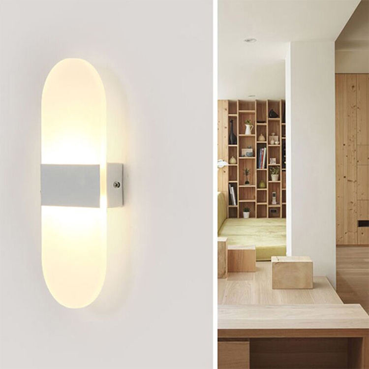 6W LED-Licht, Splitter-Acryl-Wandleuchte, Acryl-Beleuchtung, rechteckige Wandleuchte, Acryl-Wandhängeleuchte, modernes, beliebtes Nachtlicht, Fabrikpreis 