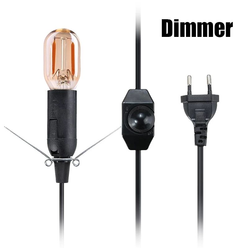 E14 301 Dimmerschalter, 1,8 m Kabel, 1,5 m Kabel, 2 m Kabel, US/EU-Stecker. Licht 301 Dimmerschalter, E14 Feder-Lampensteckerschalter mit nacktem Körper