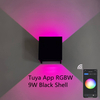 Outdoor Smart Außenwandleuchte, dimmbar, Farbwechsel, RGB-Wandleuchte, wasserdicht, IP65, verstellbarer Lichtstrahl, Außenleuchte