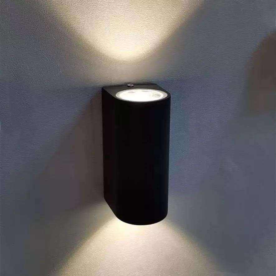 12 W Säulen-Doppelkopf-wasserdichte Wandleuchte, einzigartige Nachtlampe, IP65 wasserdichte Wandleuchte für Garten- und Hofdekoration