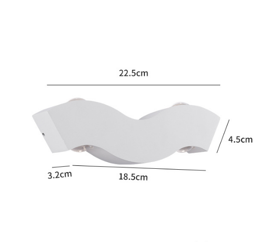 IP65 4W Nordic Wasserdichte wand lampe einfache led wohnzimmer Hintergrund Wand Lampe hotel halle korridor beleuchtung Up und Unten licht