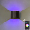 RGBW APP Control Halbrunde IP65 wasserdichte Wandleuchte bunte dekorative intelligente Wandleuchte