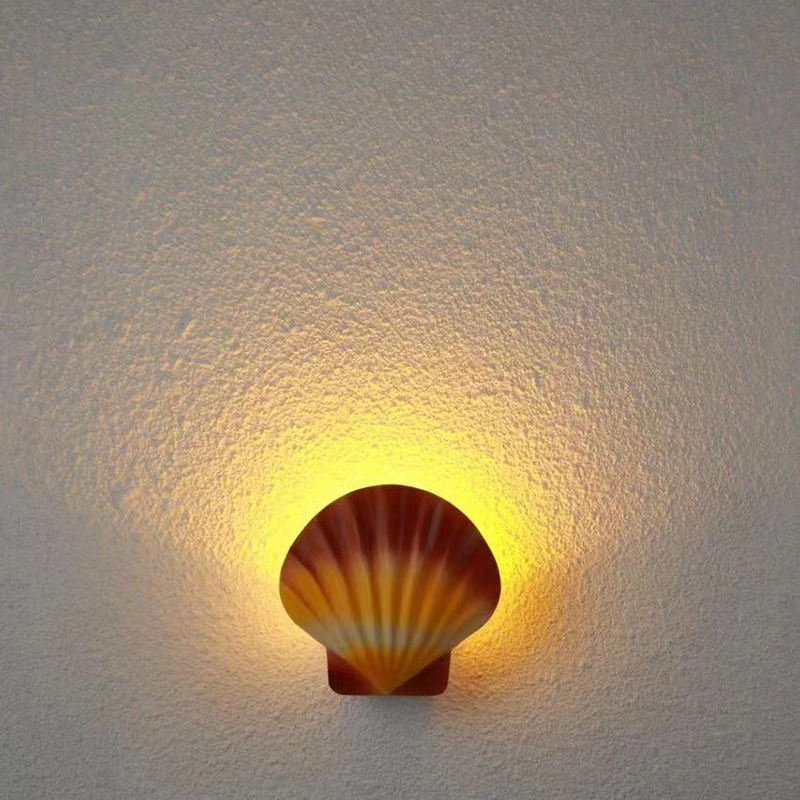 5W NEUE wasserdichte Lampe RGB-Lichtfarbe LED-Wandleuchte moderne LED-Wandleuchte Außen-Innenleuchte Loft Garten Muschellampe