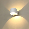 5 W warmweißes/kaltes Licht. Kreisförmige Wandleuchte für die Innendekoration, erhellende Lichter. Schwarz/weiße LED-Wandleuchte mit Auf- und Ab-Licht