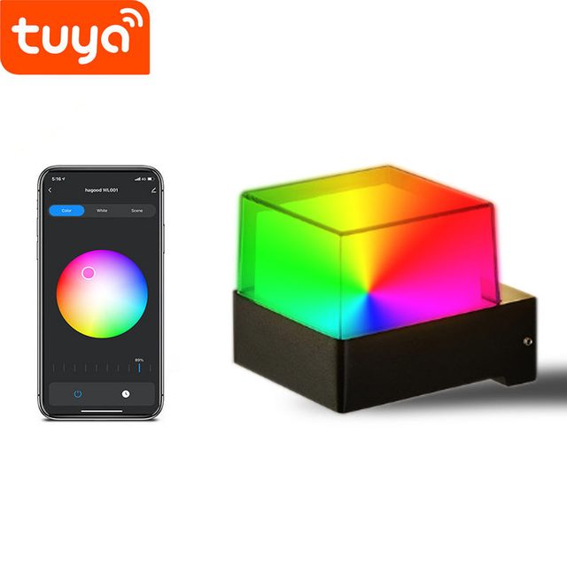 Neue APP-Steuerung LED intelligente Wandleuchte IP65 wasserdichte bunte modische dekorative Wandleuchte