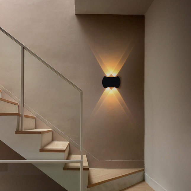 4W moderne minimalistische Outdoor Indoor Hotel Gang Korridor Tür Innenhof Treppe Veranda LED wasserdichte Mond Wandleuchte