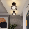 Innen Vintage Eisen E27 Deckenleuchten Leuchten für Korridor Gang Indoor Retro LED Deckenleuchte für Schlafzimmer Wohnzimmer Schwarz